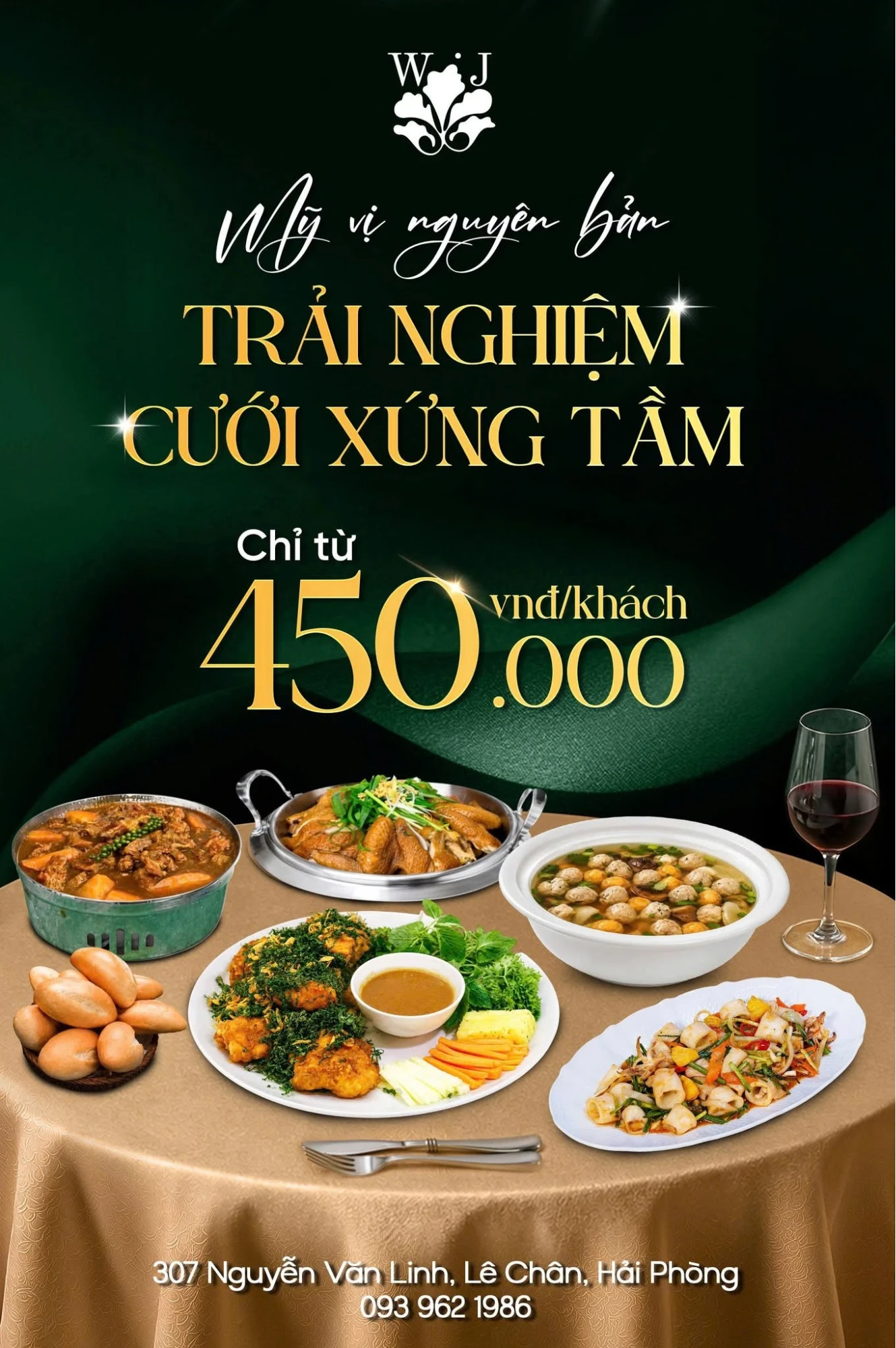 Thực đơn đám cưới miền Bắc
