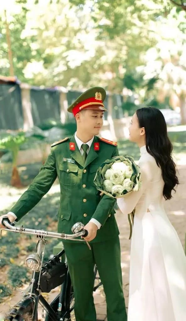 Ý tưởng concept ảnh cưới công an đẹp, ấn tượng