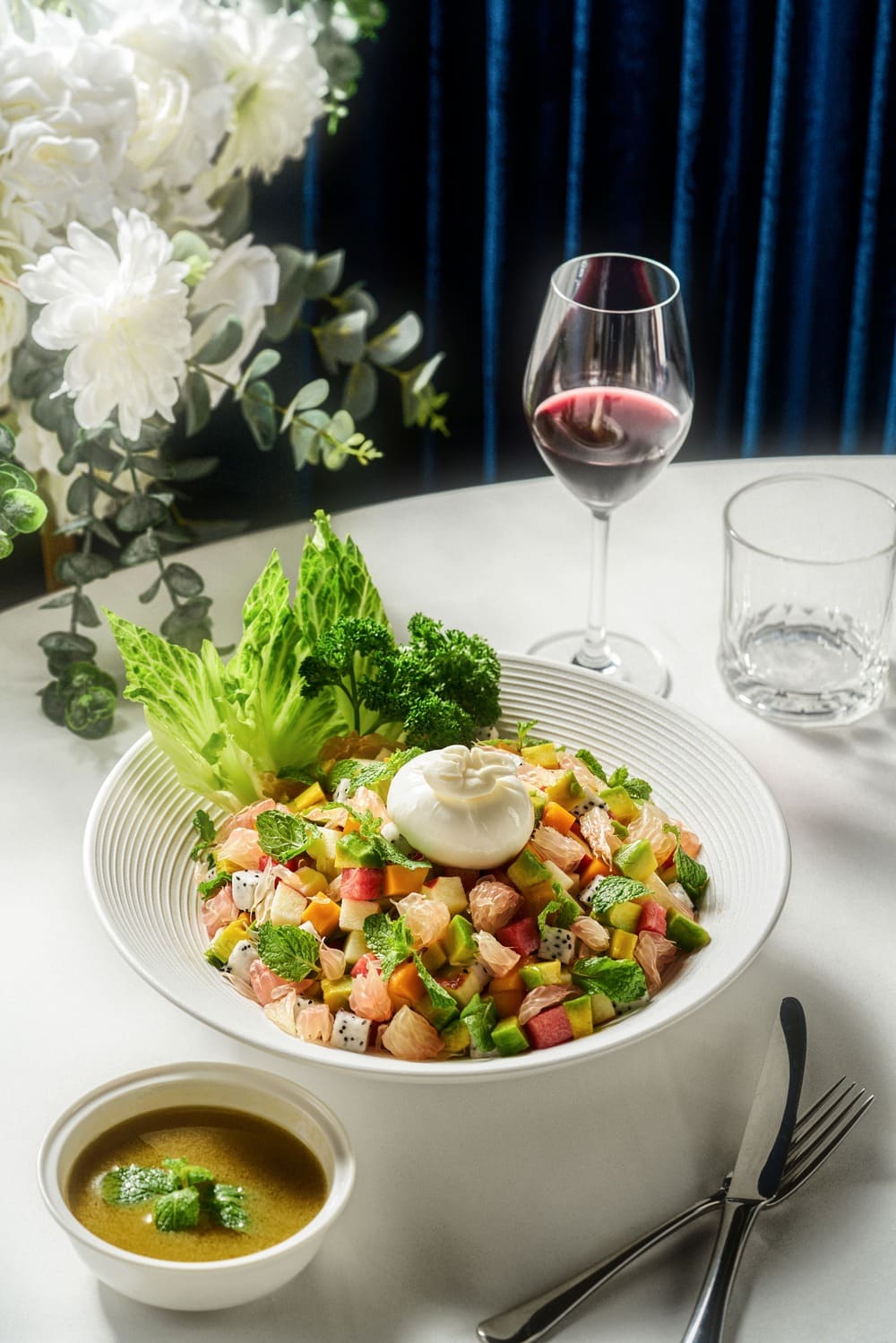 Các món gỏi ngon đãi tiệc - Salad phô mai sữa kiểu Ý mix trái cây