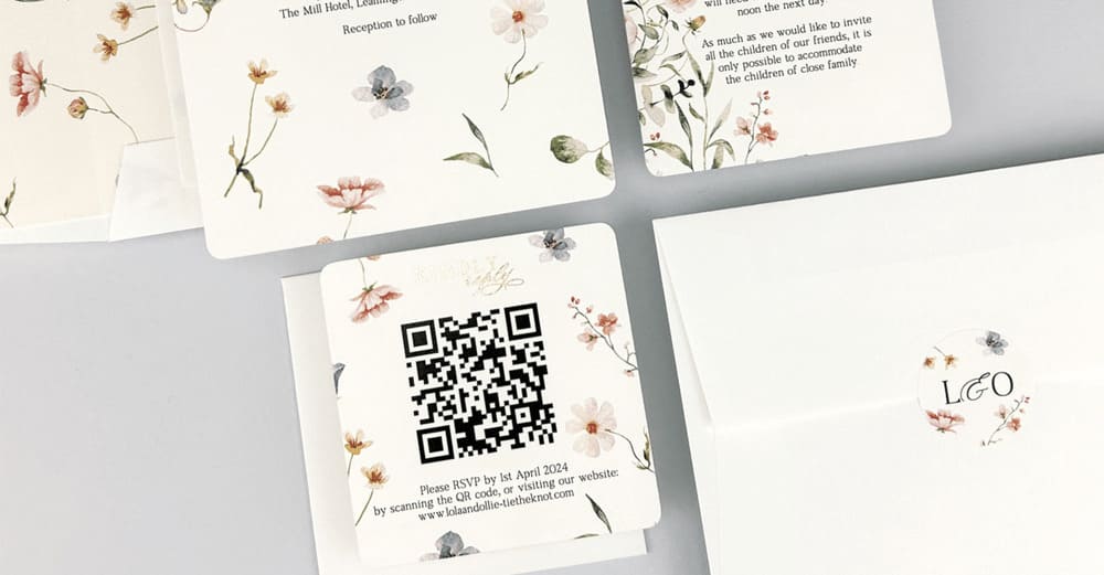Thiệp cưới QR code