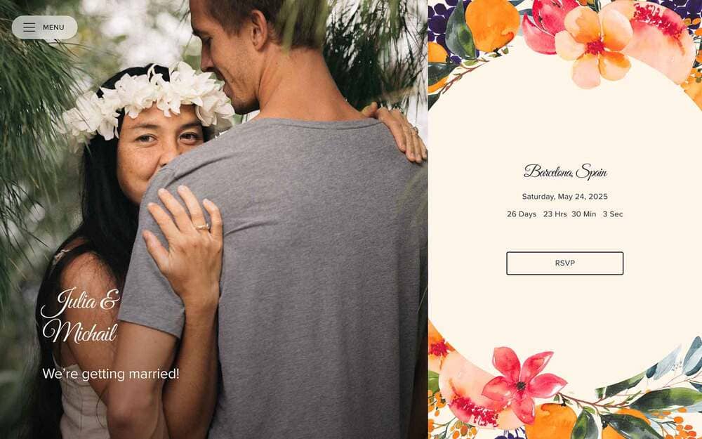 Thiệp cưới online hiện đại