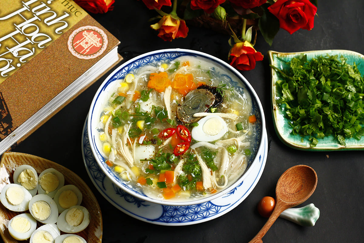 Thực đơn đám cưới miền Bắc truyền thống - Súp gà