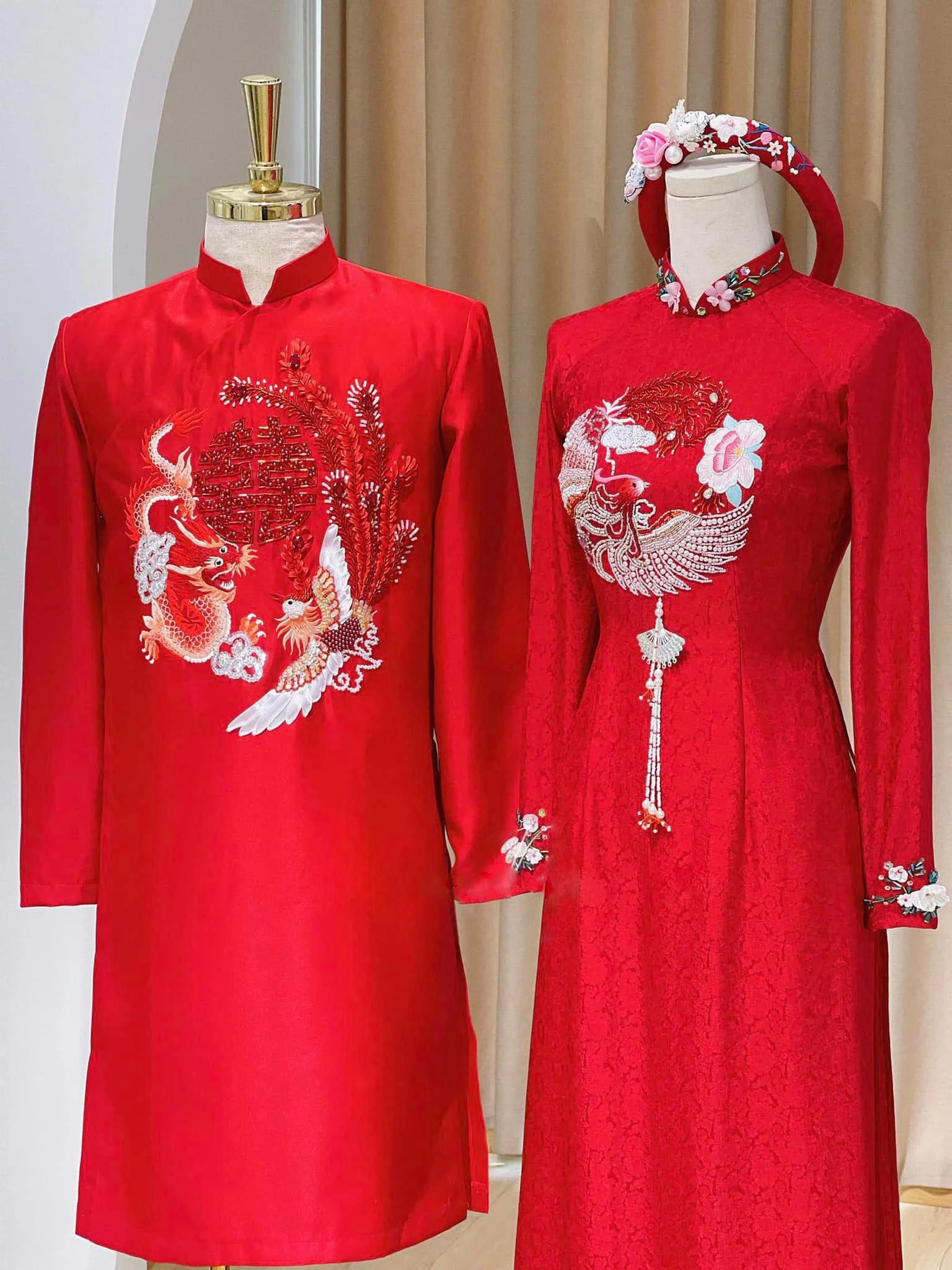 áo cưới long phụng