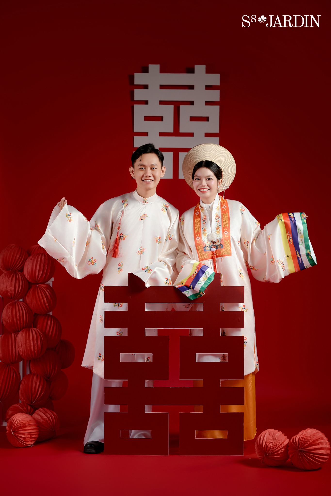 Mẫu chữ trang trí đám cưới mang ý nghĩa song hỷ