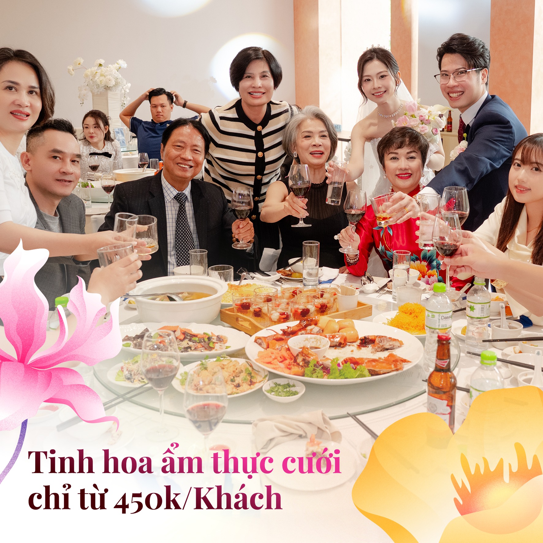 Tặng đồ uống tại bàn và chương trình làm lễ