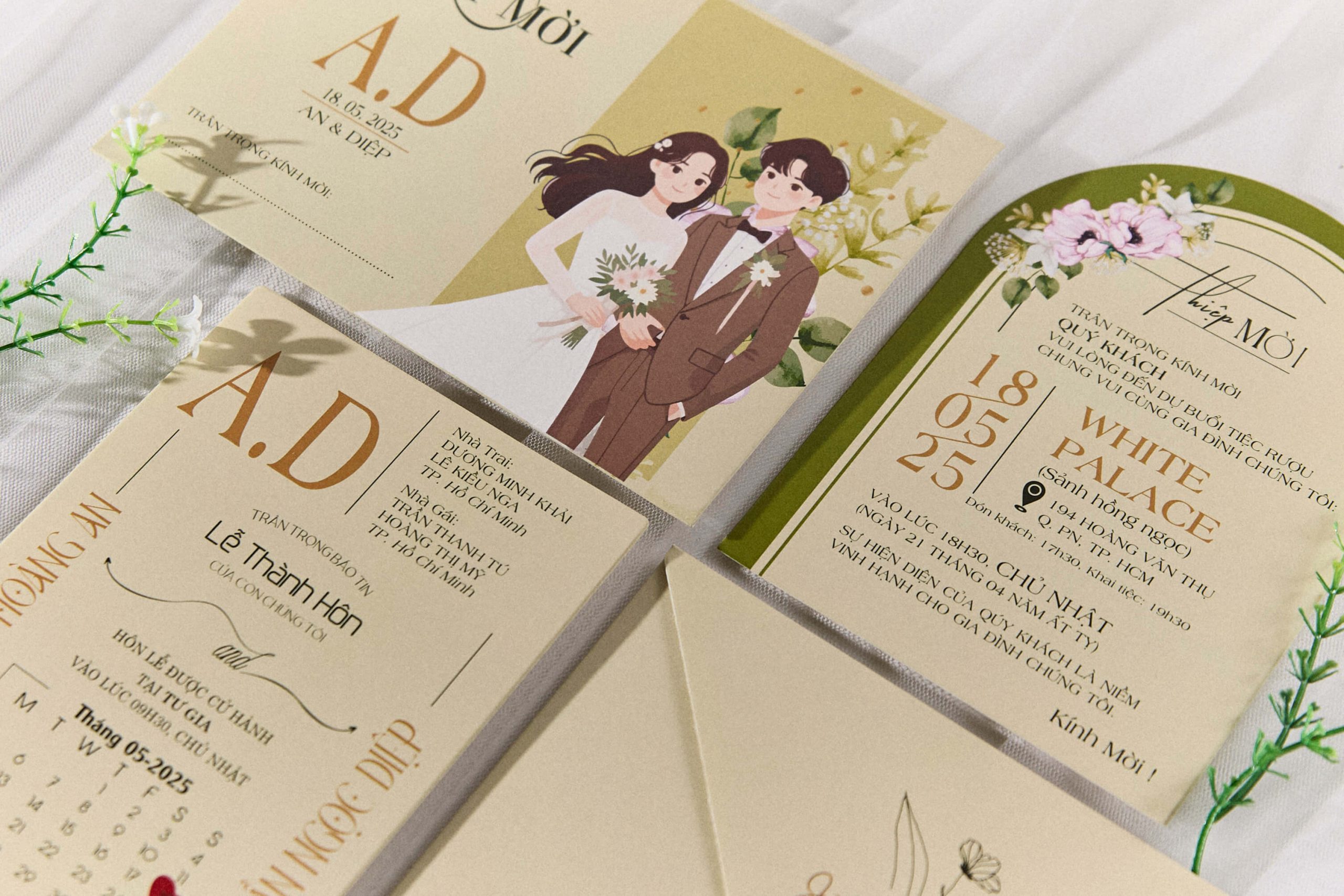 thiệp cưới in hình