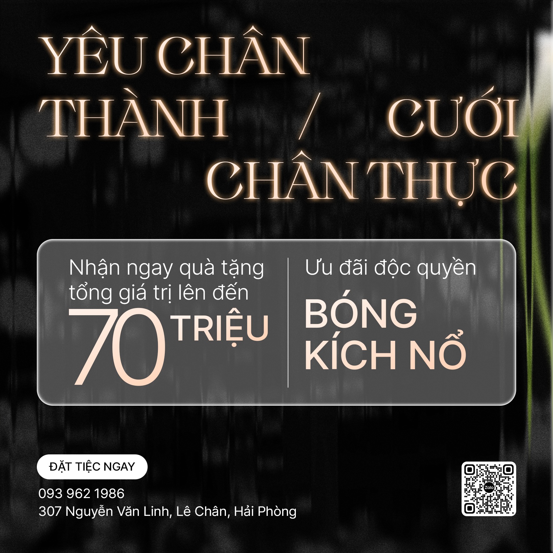 Yêu Chân Thành – Cưới Chân Thực: Ưu Đãi Tiệc Cưới 2026 Lên Đến 70 Triệu Tại W.Jardin