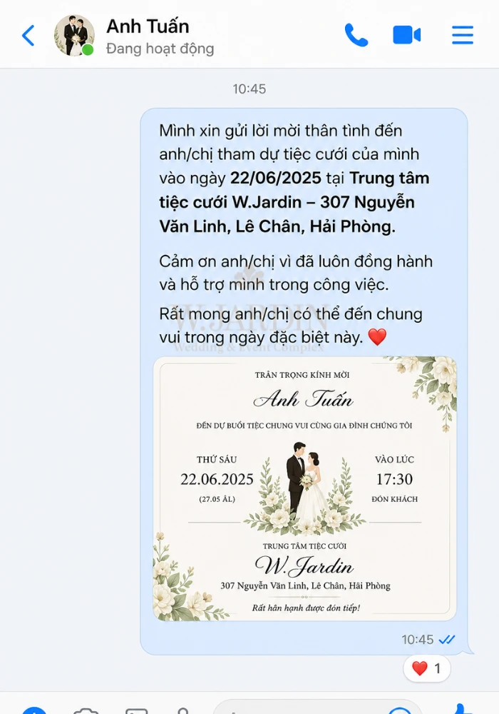 bài viết mời đám cưới